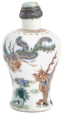 Lot 608 - A Large Chinese Enameled Porcelain Snuff...