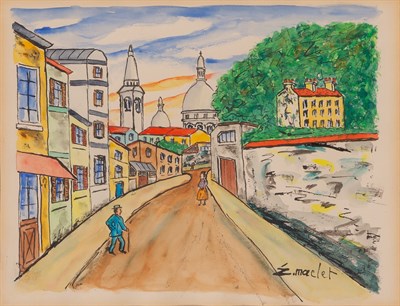 Lot 68 - Elisee Maclet French, 1881-1962 Montmartre -...