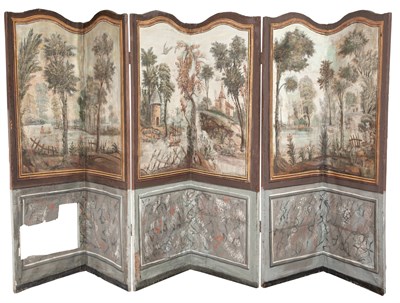 Lot 151 - French Provincial Style Painted Wood and...