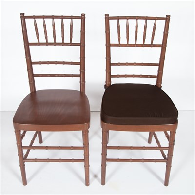 Lot 220 - Set of Eight Brown-Painted and Bamboo-Turned...