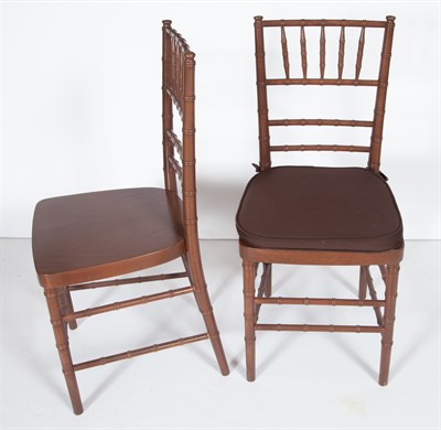 Lot 221 - Set of Eight Brown-Painted and Bamboo-Turned...