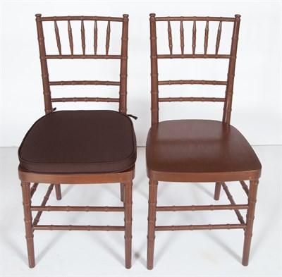 Lot 222 - Set of Eight Brown-Painted and Bamboo-Turned...