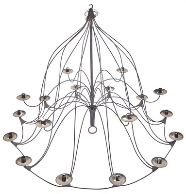 Lot 242 - Modern Eighteen-Light Wrought-Iron Chandelier...