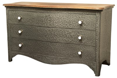 Lot 264 - Zinc-Covered Chest of Drawers The wood...