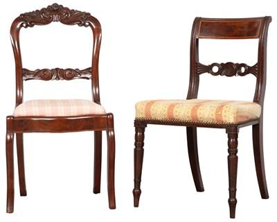 Lot 197 - Set of Six Regency Mahogany Side Chairs;...