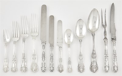 Lot 121 - Assembled Tiffany & Co. Sterling Silver King's...