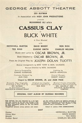 Lot 164 - ALI, MUHAMMAD Signature on playbill for...