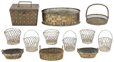 Lot 211 - Group of Five Woven Gilt Metal and Solid Brass...