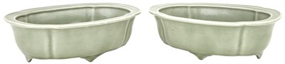 Lot 525 - A Pair of Chinese Celadon Glazed Porcelain...