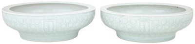 Lot 542 - A Pair of Chinese Pale Celadon Glazed...