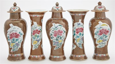 Lot 160 - Chinese Polychrome Decorated Brown Glazed...