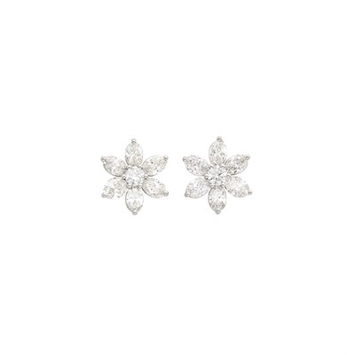 Lot 39 - Pair of Platinum and Diamond Earrings