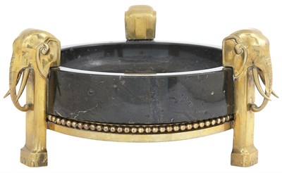 Lot 273 - Art Deco Gilt-Metal Mounted Green Serpentine...
