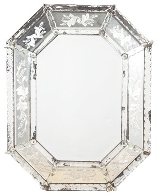 Lot 280 - Venetian Style Mirror-Framed Mirror Height 33...