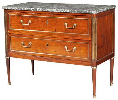 Lot 285 - Louis XVI Mahogany and Brass-Mounted Commode...