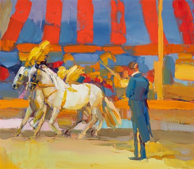 Lot 1135 - Nicola Simbari Italian, 1927-2012 Allez Hoop...