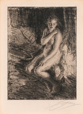 Lot 195 - Anders Zorn (1814-1875) BERIT (ASPLUND 195)...