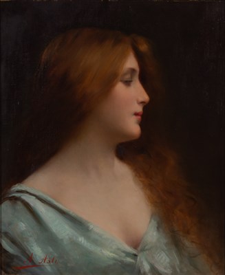 Lot 5 - Angelo Asti Italian, 1847-1903 Portrait of a...