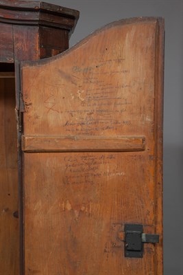 Lot 159 - German Painted Pine Cupboard Height 71 inches,...
