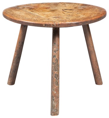 Lot 264 - English Elm Cricket Table 18th Century The...