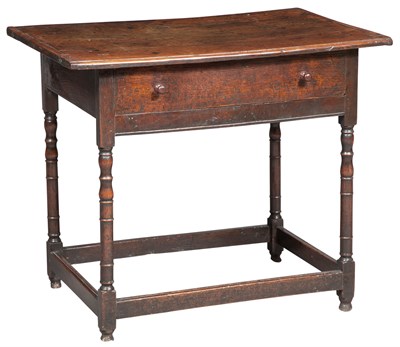 Lot 241 - English Elm and Oak Joined Table Late 17th...