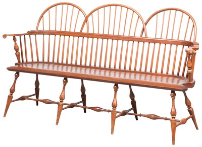Lot 251 - Windsor Style Settee River Bend Chair Co.,...