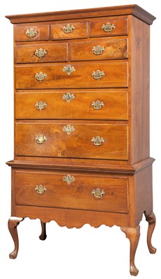 Lot 184 - Queen Anne Walnut High Chest Delaware Valley,...