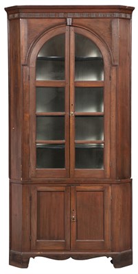 Lot 204 - Chippendale Walnut Corner Cupboard...