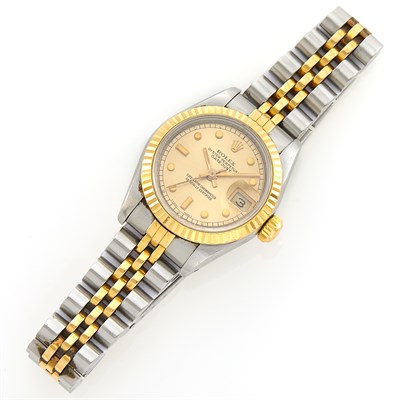 Lot 1288 - Rolex Stainless Steel and Gold 'Oyster Perpetual DateJust' Wristwatch, Ref. 69173