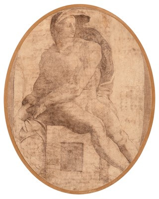 Lot 25 - After Michaelangelo An Ignudo from the Sistine...
