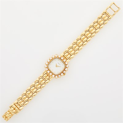 Lot 215 - Gold and Diamond Wristwatch