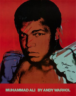 Lot 185 - Andy Warhol (1928-1987) MUHAMMAD ALI Color...