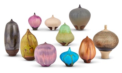Lot 96 - Group of Nine Rose Cabat Studio Glazed...