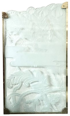 Lot 334 - Gilt-Brass Mounted Etched Glass Screen