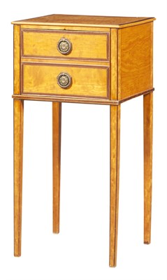 Lot 159 - George III Style Satinwood Bedside Cupboard...