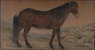 Lot 434 - A Large Chinese School Painting of a Standing...