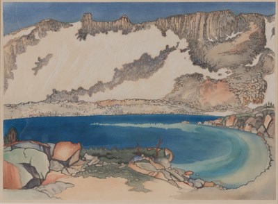 Lot 319 - Chiura Obata (1885-1975) Lake Basin in High...