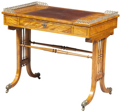 Lot 108 - Regency Style Metal Mounted Satinwood Writing...
