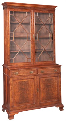 Lot 181 - George III Style Yewwood Bookcase Cabinet...