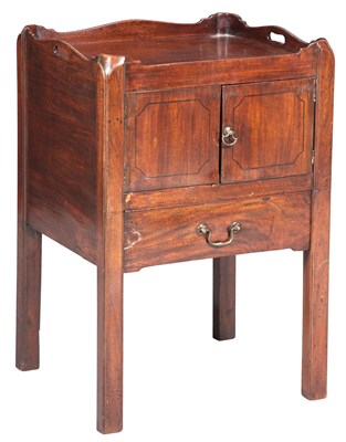 Lot 138 - George III Mahogany Bedside Cupboard Height 31...