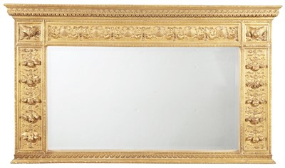 Lot 262 - Neoclassical Style Giltwood Overmantel Mirror...