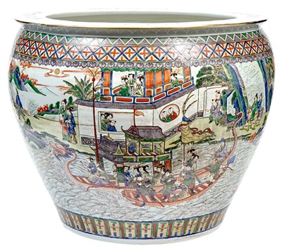 Lot 172 - Chinese Porcelain Fish Bowl Height 19 1/4...