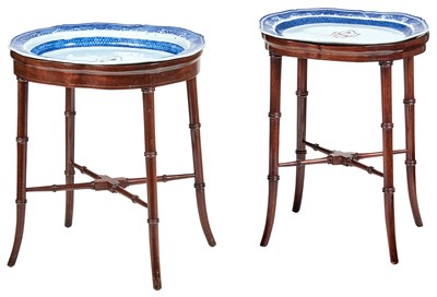 Lot 243 - Two Chinese Export Blue and White Armorial...