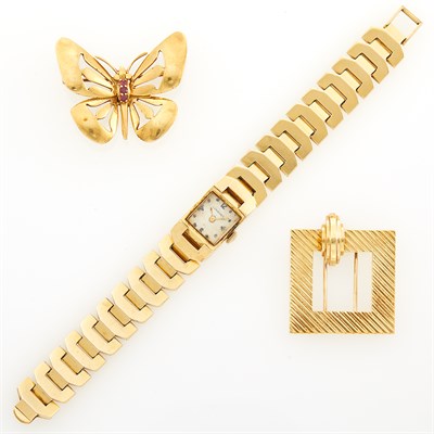 Lot 153 - Group of Gold Jewelry