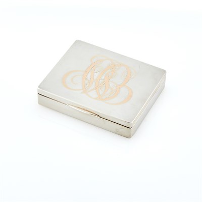 Lot 1215 - Paul Flato Silver and Rose Gold Cigarette Case and Verdura Silver Travel Clock