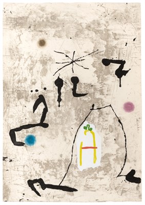 Lot 120 - Joan Miró (1893-1983) PERSONATGE I ESTELS V...