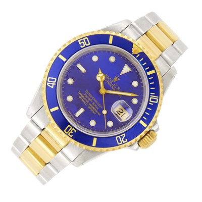 Lot 29 - Gentleman's Rolex Stainless Steel and Gold 'Submariner Oyster Perpetual' Wristwatch, Ref. 16613