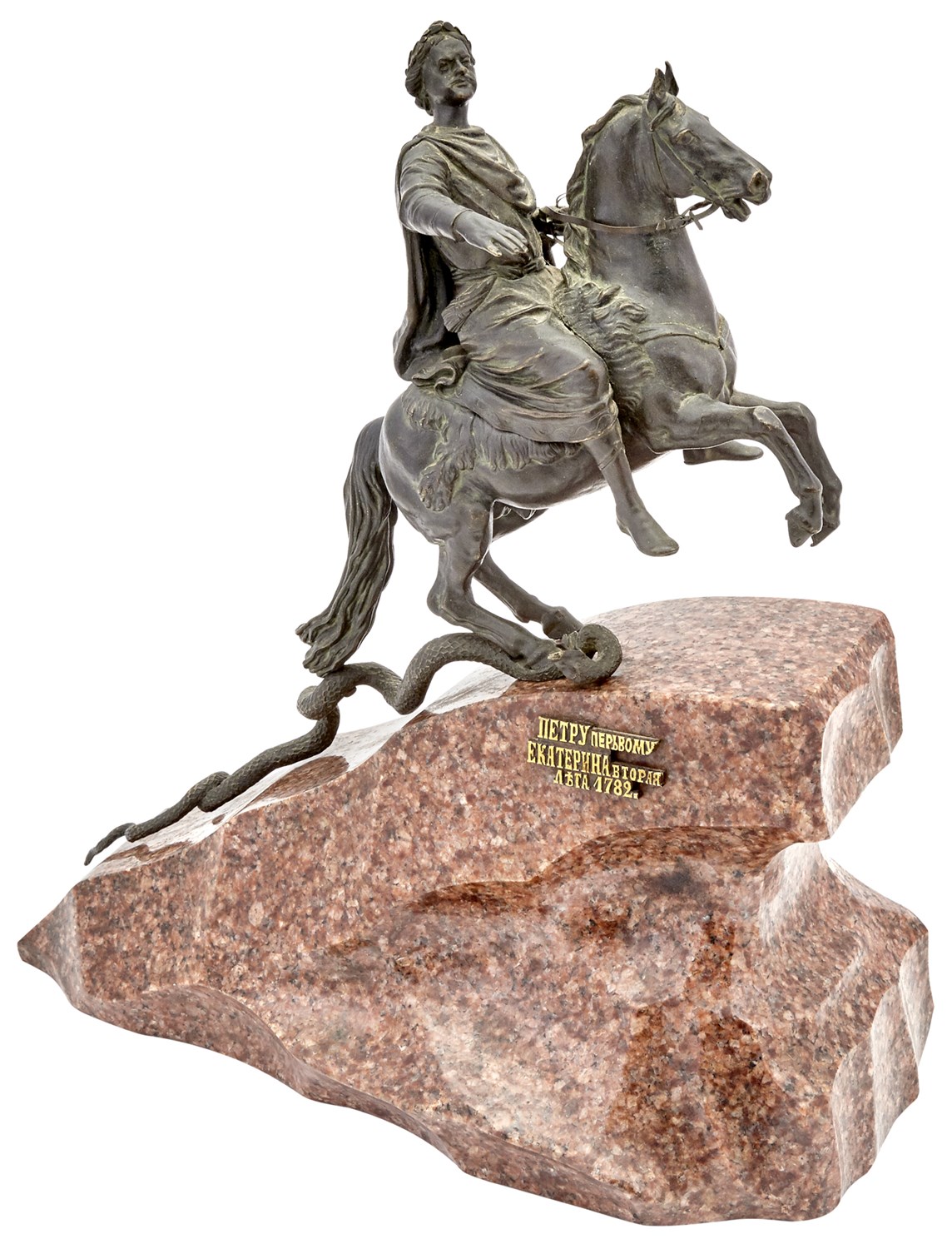 Lot 164 - Bronze and Granite Group of the Bronze...