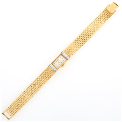 Lot 1184 - Gold and Diamond Wristwatch, Retailed by Tiffany & Co.