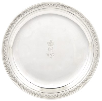 Lot 118 - Fabergé Silver Tray Workmaster Konstantin...